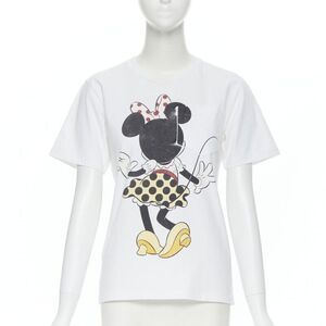 VICTORIA BECKHAM white Disney Minnie Mouse print short sleeve tshirt US2